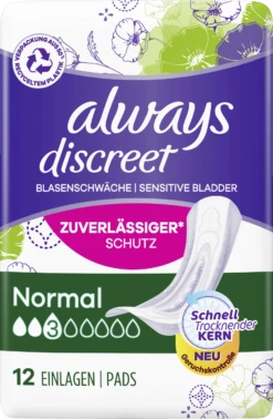 Always® Discreet Inkontinenz Blasenschwäche Normal