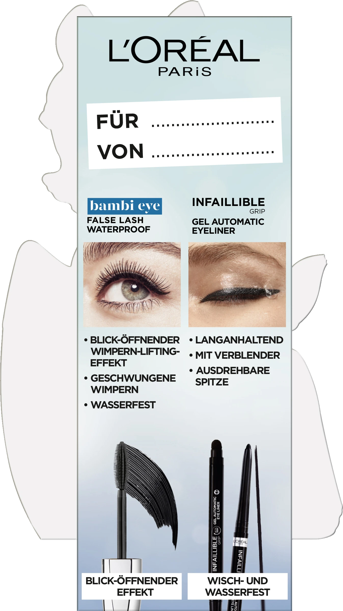 L’Oréal Paris Oster-Set: False Lash Bambi Eye Mascara Waterproof + Infaillible Autom. Grip Eyeliner Intense Black 4 L’Oréal Paris Oster-Set: False Lash Bambi Eye Mascara Waterproof + Infaillible Autom. Grip Eyeliner Intense Black – Bild 4