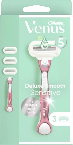 Rasierer Deluxe Smooth Sensitive Rosegold Mit 3 Klingen