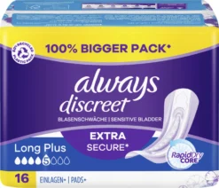 Always® Discreet Inkontinenz-Einlagen Long Plus