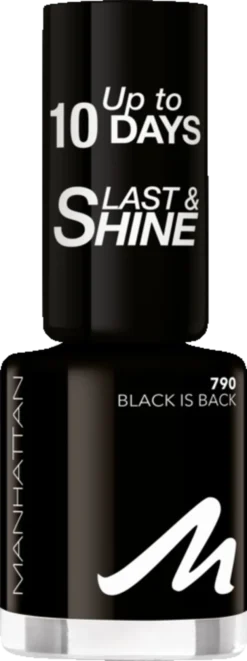 Manhattan Last & Shine Nail Polish 790 Black Is Back