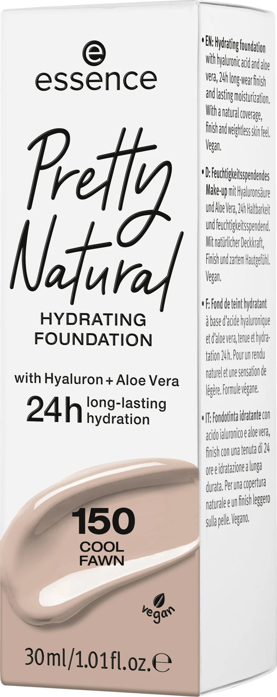 Essence Pretty Natural Hydrating Foundation 150 Cool Fawn 1 Essence Pretty Natural Hydrating Foundation 150 Cool Fawn