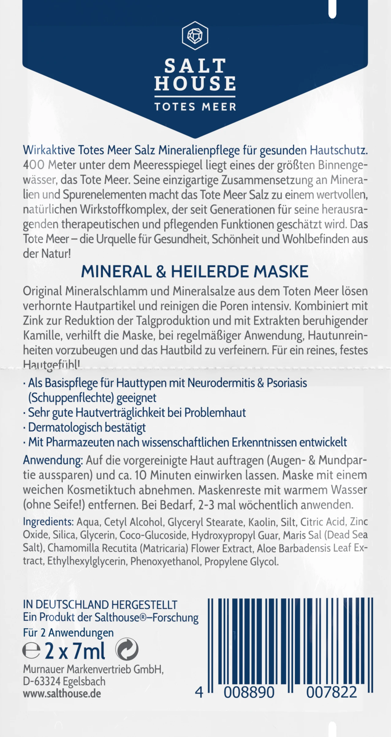 Totes Meer Therapie Mineral & Heilerde Maske 2 Totes Meer Therapie Mineral & Heilerde Maske – Bild 2