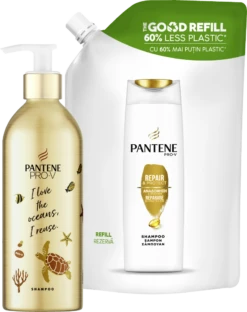 Haarshampoo Alu-Spender/Nachfüllpack Set