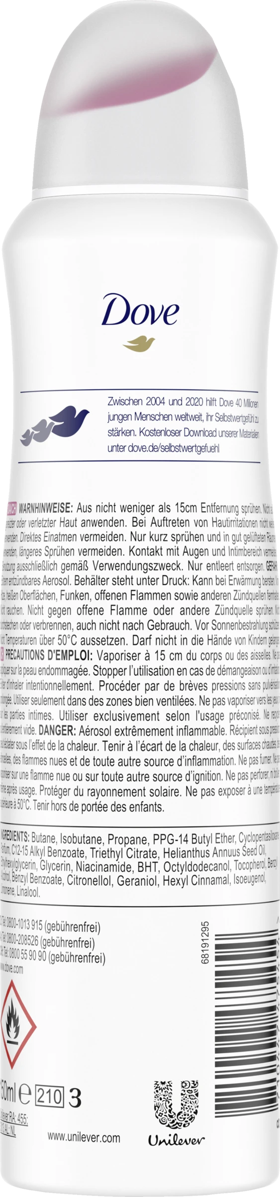 DOVE Deo Spray Pearl Touch 2 DOVE Deo Spray Pearl Touch – Bild 2