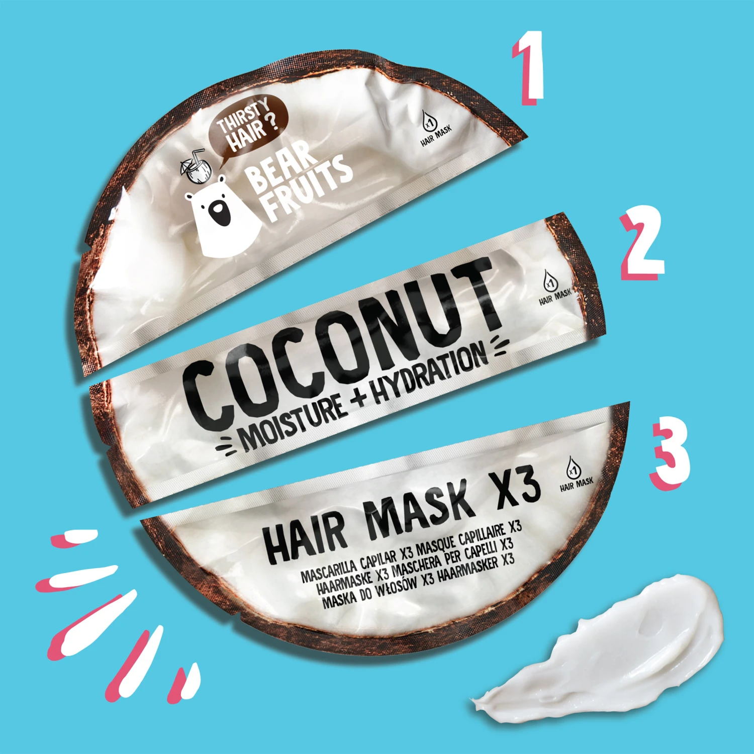Haarkur/Balsam/ Coconut Hair Mask Refill 3 Haarkur/Balsam/ Coconut Hair Mask Refill – Bild 3