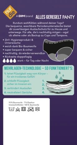 Periodenunterwäsche Panty Stark Schwarz Gr. M 40-42 -Exquisite Pflege MAM 8126300 SHOP IMAGE 1.4