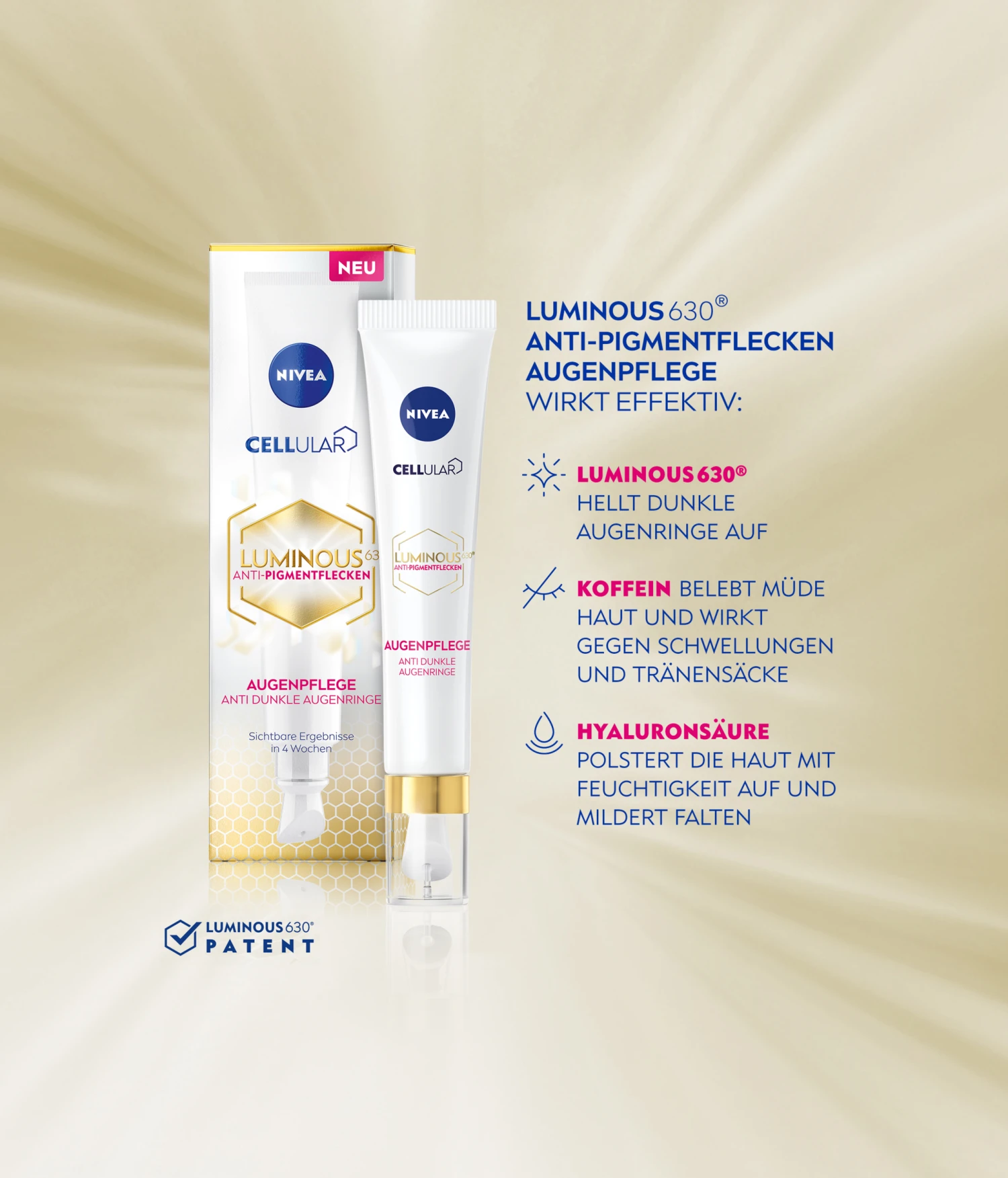 NIVEA Cellular Luminous 630 Anti-Pigmentflecken Augenpflege 5 NIVEA Cellular Luminous 630 Anti-Pigmentflecken Augenpflege – Bild 5