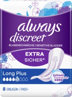 Always® Discreet Inkontinenz-Einlagen+ Long Plus