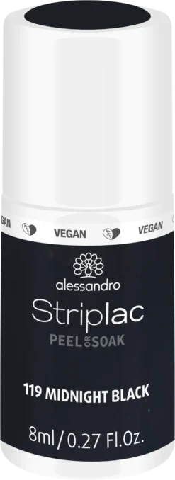 Alessandro STRIPLAC PEEL OR SOAK MIDNIGHT BLACK -VEGAN