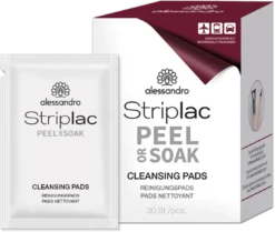 Alessandro STRIPLAC PEEL OR SOAK Reinigungstücher Set -VEGAN
