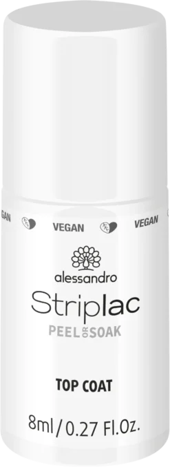 Alessandro STRIPLAC PEEL OR SOAK TOP COAT -VEGAN