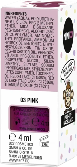 Peel-Off Nagellack 03 Pink -Exquisite Pflege MAM 8401671 SHOP IMAGE 1.4