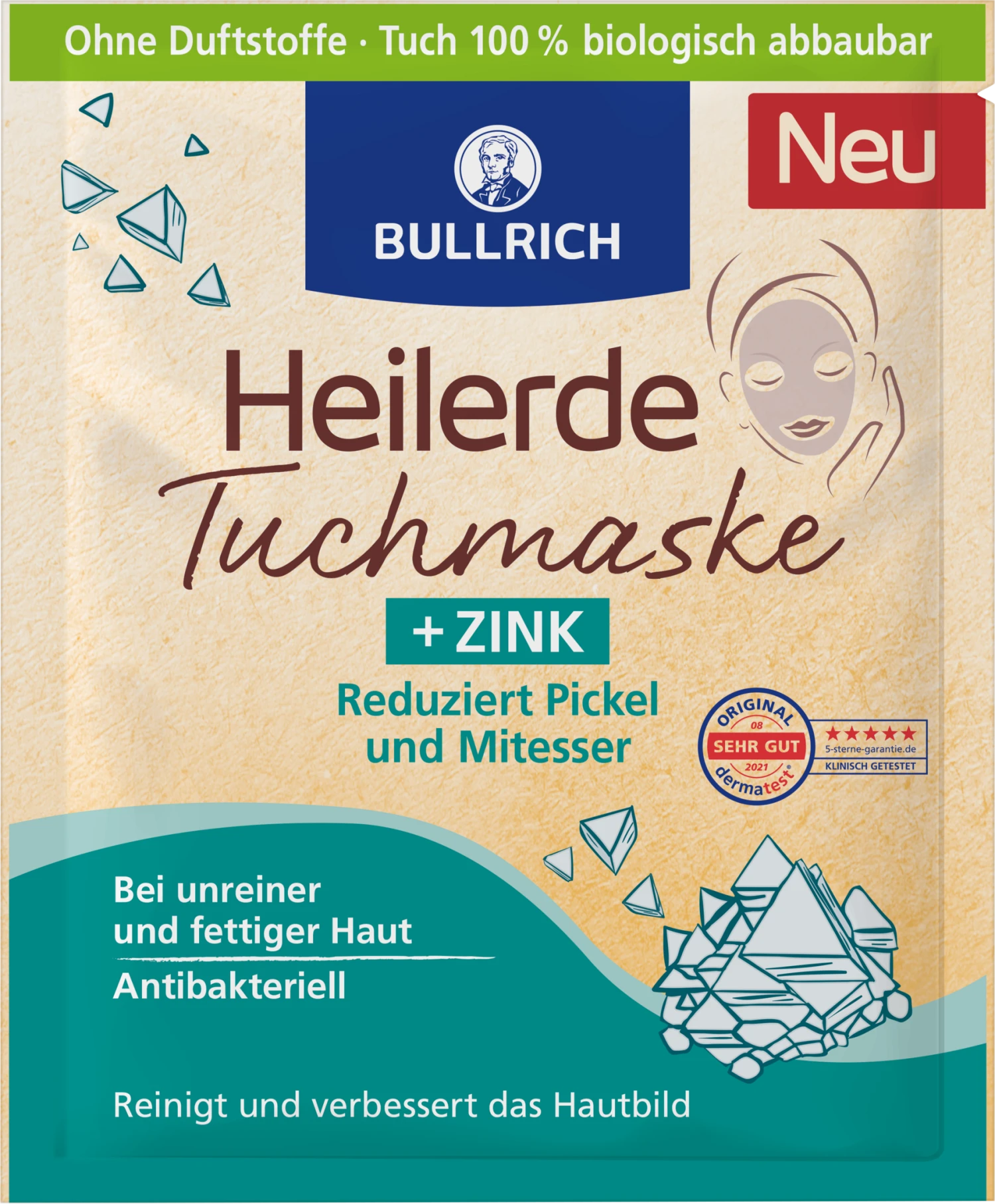 Heilerde Tuchmaske Zink 1 Heilerde Tuchmaske Zink