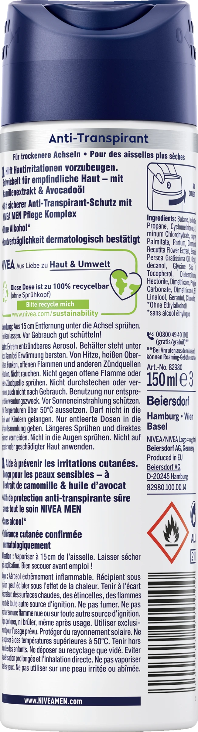 Sensitive Protect Deo Spray 2 Sensitive Protect Deo Spray – Bild 2