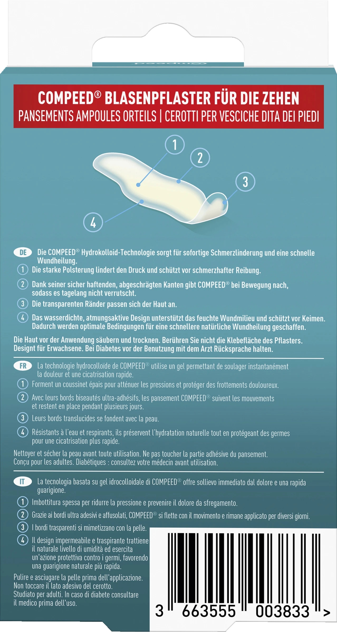 Compeed Blasenpflaster Für Die Zehen 2 Compeed Blasenpflaster Für Die Zehen – Bild 2