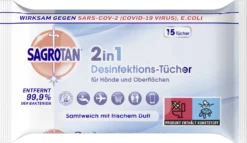 2in1 Desinfektions-Tücher Reisegröße