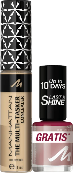 Manhattan Set Multi-Tasker Concealer 40+Last&Shine Nagellack 660- Bite My Lip