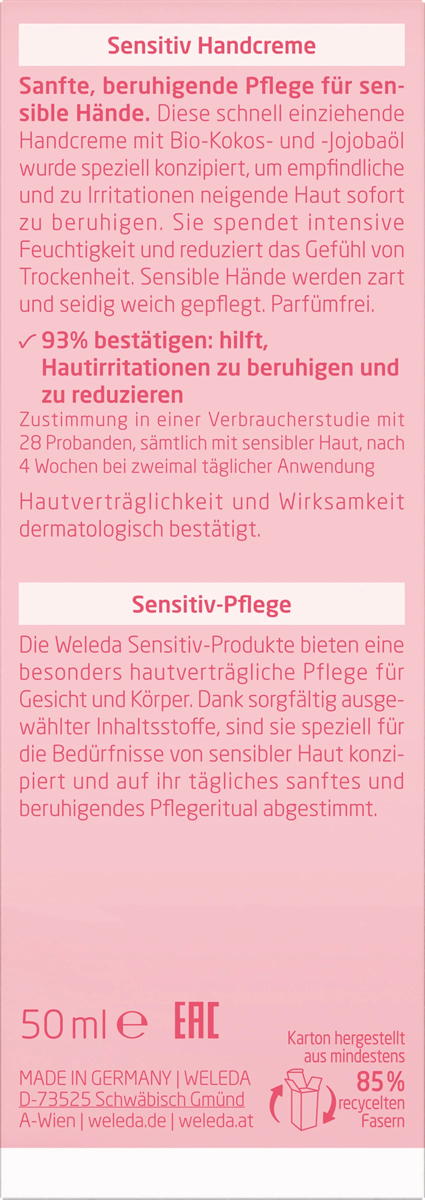 Weleda Sensitiv Handcreme 2 Weleda Sensitiv Handcreme – Bild 2