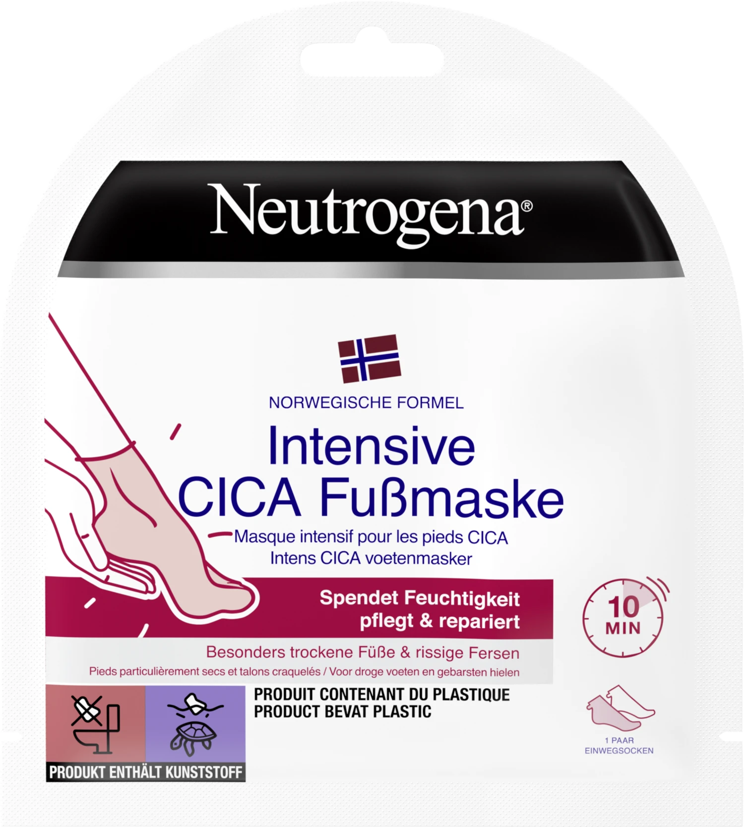 Neutrogena Intensive CICA Fußmaske 1 Neutrogena Intensive CICA Fußmaske