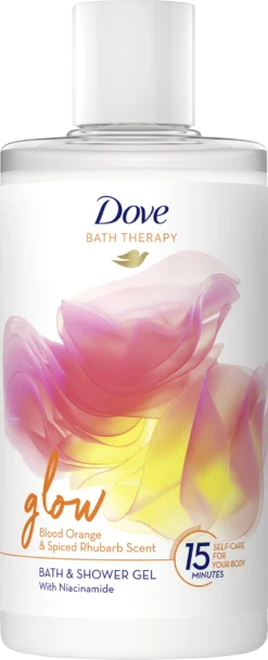 DOVE Glow Bath & Shower Gel Blood Orange & Spiced Rhubarb Scent