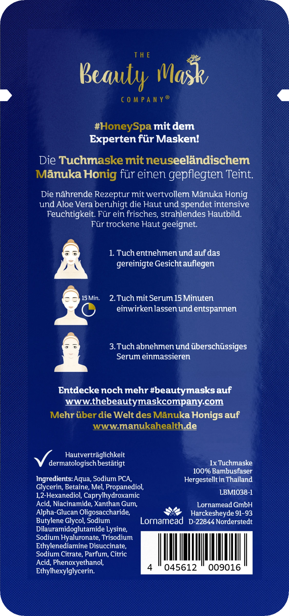 Tuchmaske Manuka Honig 2 Tuchmaske Manuka Honig – Bild 2