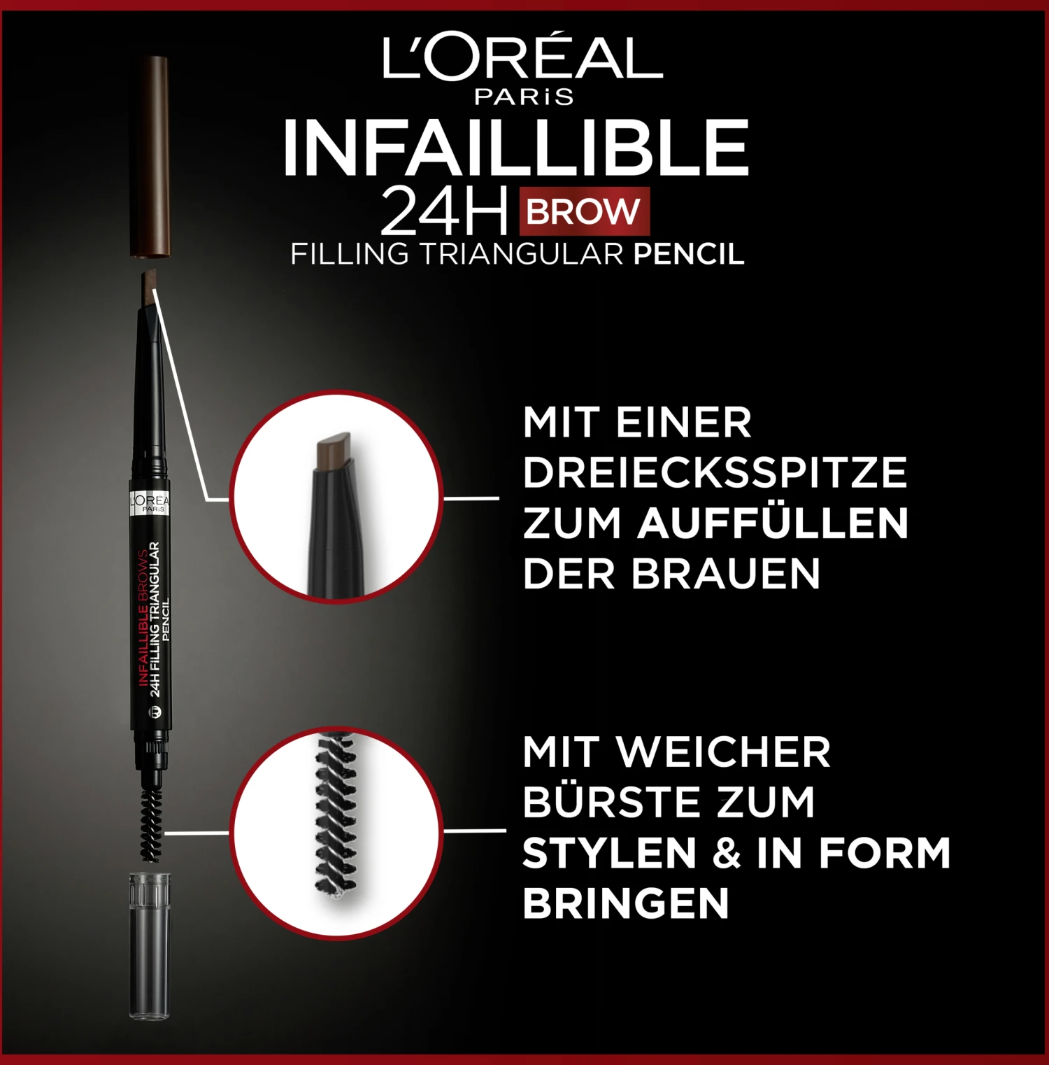 L’Oréal Paris Infaillible 24h Brow Filling Triangular Pencil 5.0 Light Brunette 3 L’Oréal Paris Infaillible 24h Brow Filling Triangular Pencil 5.0 Light Brunette – Bild 3