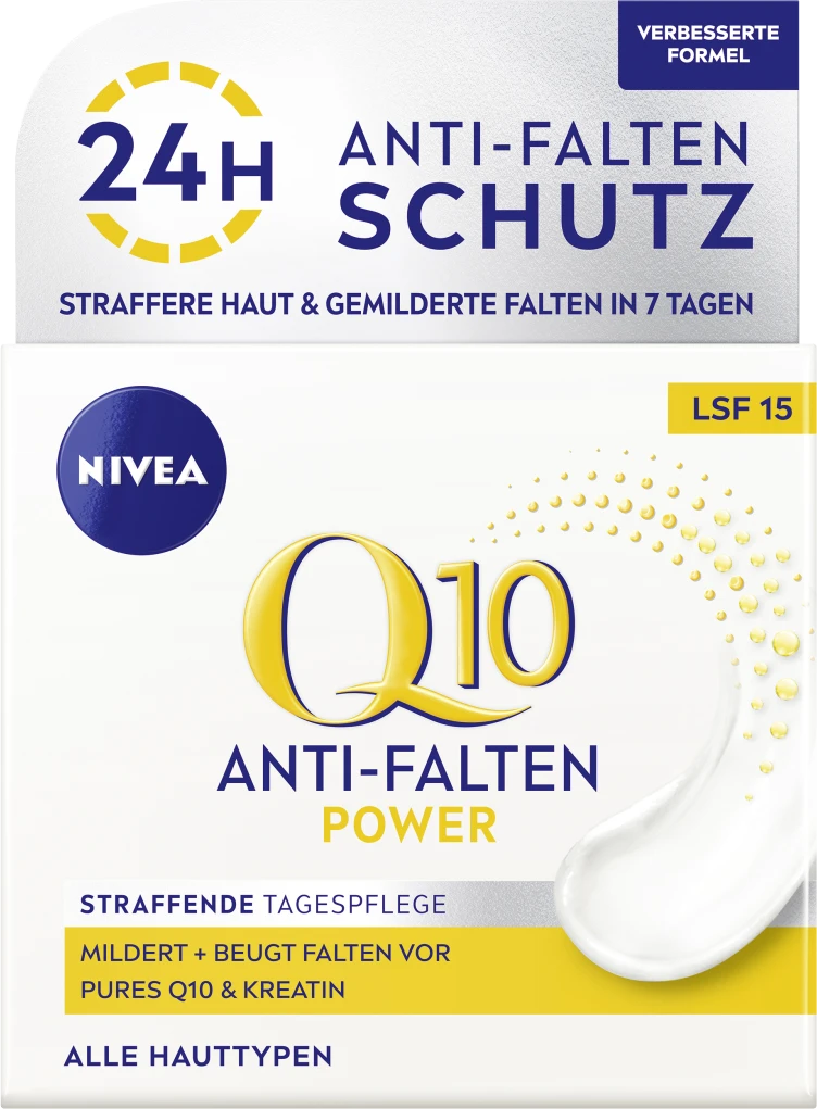 NIVEA Q10 Power Anti-Falten + Straffung Tagespflege LSF 15 1 NIVEA Q10 Power Anti-Falten + Straffung Tagespflege LSF 15