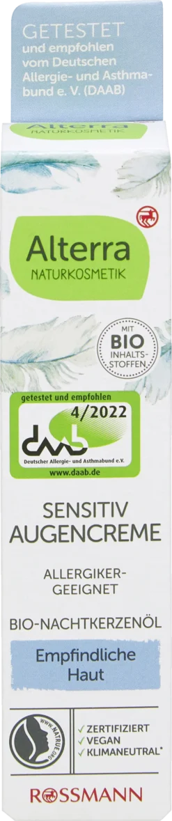 Sensitiv Augencreme Bio-Nachtkerzenöl